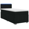 vidaXL Lit boxspring avec matelas Noir 100 x 200 cm Tissu