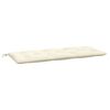 vidaXL Coussins de banc de jardin lot de 2 blanc crème tissu Oxford