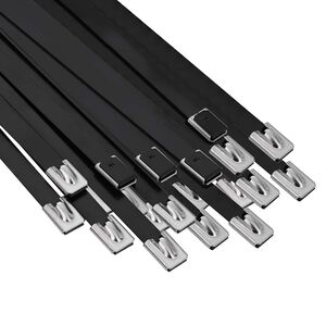 vidaXL Attache de c&acirc;ble 50 pc 7,9 x 350 mm Noir