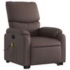 vidaXL Fauteuil inclinable de massage Marron Similicuir