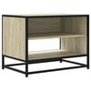 vidaXL Meuble TV ch&ecirc;ne sonoma 61x40x46 cm bois d'ing&eacute;nierie et m&eacute;tal