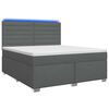 vidaXL Lit boxspring avec matelas Gris fonc&eacute; 140 x 200 cm Tissu