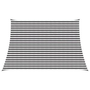 vidaXL Voile d'ombre Anthracite et blanc 3 / 4 x 3 m HDPE