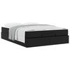 vidaXL Cadre de lit avec matelas avec matelas 2 pcs Noir PVC