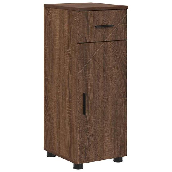 vidaXL Cabinet de salle de bain avec tiroir Ch&ecirc;ne brun 30 x 35 x 80 cm