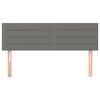 vidaXL T&ecirc;tes de lit 2 pcs Gris fonc&eacute; 72x5x78/88 cm Tissu