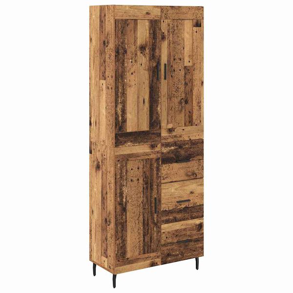 vidaXL Haut Armoire avec tiroir 2 pcs Bois Ancien Bois d'ing&eacute;nierie