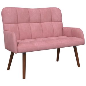 vidaXL Sofa 2 places Rose 115 x 61 x 87 cm Velours