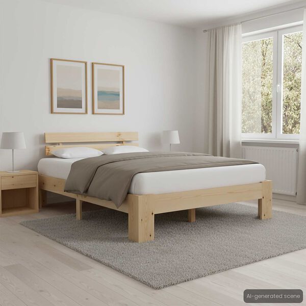 vidaXL Cadre de lit sans matelas 140x200 cm bois massif de pin