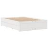 vidaXL Cadre de lit sans matelas avec tiroirs blanc 150x200 cm pin