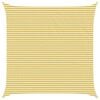 vidaXL Voile d'ombre Jaune et blanc 7 x 7 m HDPE