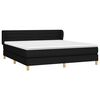 vidaXL Sommier &agrave; lattes de lit avec matelas Noir 160x200 cm Tissu