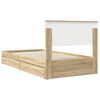vidaXL Lit de Rangement Ch&ecirc;ne Sonoma 100 x 200 cm Bois d'ing&eacute;nierie
