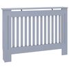 vidaXL Cache-radiateur gris 112x19x81,5 cm bois d'ing&eacute;nierie