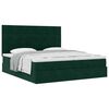 vidaXL Cadre de lit ottoman avec matelas vert fonc&eacute; 160x200 cm velours