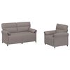 vidaXL Ensemble de Canap&eacute;s 2 pc Taupe Tissu