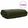vidaXL B&acirc;che 650g / m&sup2; Vert olive 1,5 x 2 m Toile avec rev&ecirc;tement en PVC