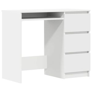 vidaXL Bureau Blanc 90x45x76 cm Bois d&rsquo;ing&eacute;nierie