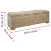 vidaXL Bo&icirc;te de rangement 110 cm Rotin kubu naturel et acajou solide
