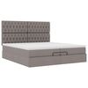 VidaXL Cadre de lit ottoman avec matelas taupe 200x200cm tissu