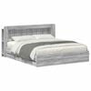 vidaXL Cadre de lit avec rangement Sonoma gris 200 x 200 cm