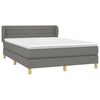 vidaXL Sommier &agrave; lattes de lit avec matelas Gris fonc&eacute; 140x190cm Tissu