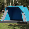 vidaXL Tente de camping cabine 4 personnes bleu libération rapide