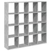 vidaXL Biblioth&egrave;que gris b&eacute;ton 137,5x29x137,5 cm bois d'ing&eacute;nierie