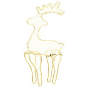 vidaXL D&eacute;coration de No&euml;l de renne avec maille 306 LED 60x24x89 cm