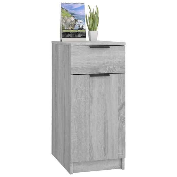 vidaXL Armoire de bureau Sonoma gris 33,5x50x75 cm Bois d'ing&eacute;nierie