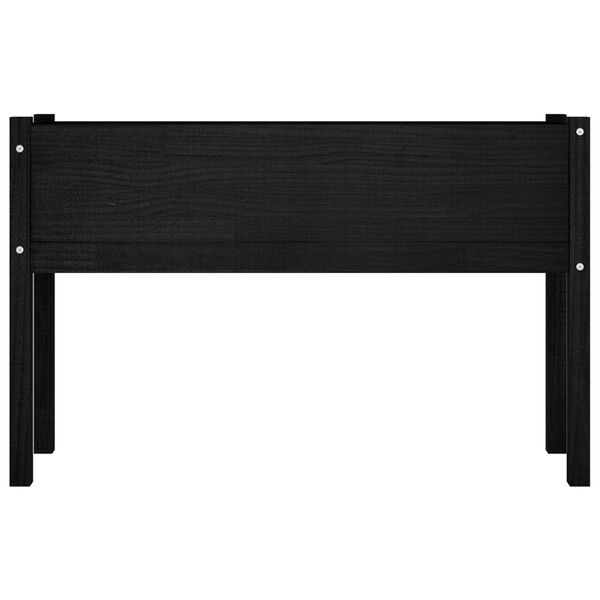 vidaXL Jardinières d'extérieur 2 pcs Noir 110x31x70 cm Bois de pin