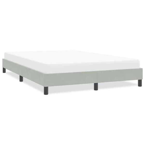 vidaXL Cadre de lit sans matelas gris clair 160x220 cm velours