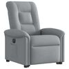 vidaXL Fauteuil inclinable &eacute;lectrique gris clair tissu