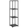 vidaXL &Eacute;tag&egrave;re de rangement Noir 30x30x120 cm R&eacute;sine tress&eacute;e