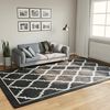 vidaXL Tapis lavable noir et blanc 190x300 cm