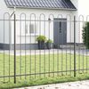 vidaXL Cl&ocirc;ture de jardin 5 pcs Gris 8,5 x 1,5 m Acier rev&ecirc;tu de poudre
