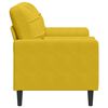 vidaXL Canap&eacute; 2 places avec oreillers d&eacute;coratifs jaune 140 cm velours