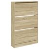 vidaXL Armoire &agrave; chaussures ch&ecirc;ne sonoma 80x21x125,5cm bois ing&eacute;nierie