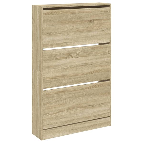 vidaXL Armoire &agrave; chaussures ch&ecirc;ne sonoma 80x21x125,5cm bois ing&eacute;nierie