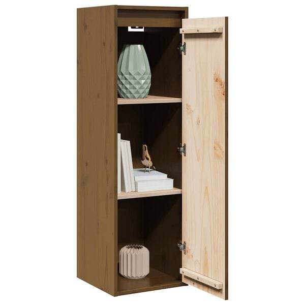vidaXL Armoire murale Marron miel 30x30x100 cm Bois de pin massif