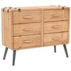 vidaXL Armoire &agrave; tiroirs bois de sapin massif 91x35x73 cm