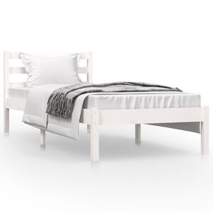 vidaXL Cadre de lit sans matelas 75x190 cm blanc