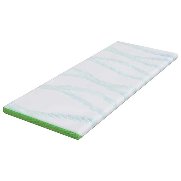 vidaXL Surmatelas Blanc et vert 80 x 200 cm Tissu Jacquard