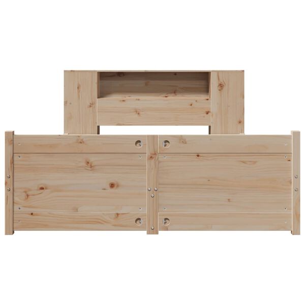 vidaXL Lit biblioth&egrave;que sans matelas 120x190 cm bois de pin massif