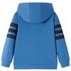 Sweatshirt à capuche fermeture éclair enfants bleu 128