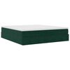 VidaXL Cadre de lit ottoman avec matelas vert fonc&eacute; 180x200 cm velours