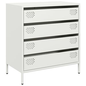 vidaXL Buffet blanc 68x39x73,5 cm acier lamin&eacute; &agrave; froid