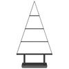 vidaXL Arbre de Noël en métal avec support Noir 60 cm Acier