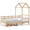 vidaXL Lit de jour avec toit sans matelas 90x190 cm bois massif