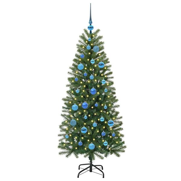 vidaXL Sapin de No&euml;l artificiel avec 150 LED Vert 150 cm PE et PVC